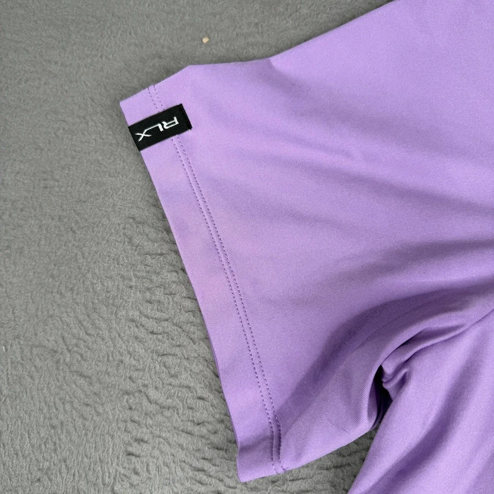 RLX‎ Ralph Lauren Polo Shirt Mens Large Purple Performance Golf Top Stretch
